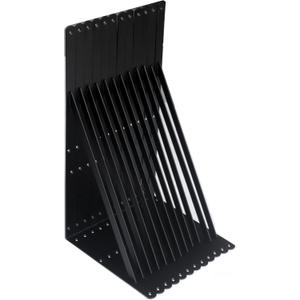 12 Pack L24 x H 12" Black Heavy Duty Shelf Brackets with Screws Metal Shelf Brackets Shelf Support Angle Brackets for Shelves L Brackets Heavy Duty Floating Shelf
