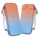 WD&CD Carrying Case Compatible with Nintendo Switch 2 2025 Blue and orange gradient, Portable Travel Game Bag, Hard Shell Portable Case with 10 Game Card Slots