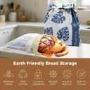 2 Pack Beeswax Bread Bags for Sourdough,Reusable Bread Bag for Homemade Sourdough,Food Grade Cotton Beeswax Bags,Large Capacity and Portable,Washable,Refrigerable,Gifts for Bakers (Zipper) (Leaf pattern)