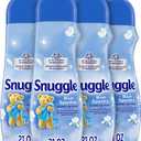 Snuggle In Wash Scent Booster, 21 Oz, Pack of 4, Blue Sparkle, Laundry Beads for Long-Lasting Freshness, Fragrance Enhancer for Clothes, Bedding & Activewear, HE Safe