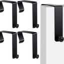 Oudain 4 Pcs Universal Partition Hanger Set Office Cubicle Whiteboard Hanger Metal Cubicle Hooks Accessories Over The Door Mirror Hooks Adjusted to Fit 1.5 to 2.5 Inch Thickness Panels (Black)