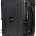 Monoprice Weatherproof Hard Case - 33 x 22 x 17 Inches, With Wheels and Customizable Foam, Shockproof, IP67, Ultraviolet And Impact Resistant Material, Black - Pure Outdoor Collection, 145.8 Liter