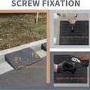 Curb Ramps for Driveway Threshold Wheelchair Doorway Sidewalks Shed Heavy Duty, 2 Pack 3.9 inch Rise, Ramps for Wheelchairs for Home Steps, Motorcycles, Lawn Mowers, 7000lbs Powersport Load ing