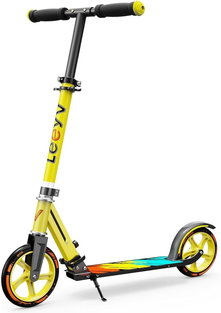 Scooter for Kids 612 & Adults, Max Load 240 LBS, Adjustable Height,Lightweight 2-Wheel, Foldable Kids Scooter with Big Wheels