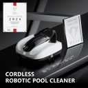 Starrybot Cordless Robotic Pool Cleaner, Portable Swimming Robotic Pool Vacuum Self-Parking Technology,150Mins Runtime,Pool up to 900 Sq.Ft, Ideal for Above-Ground Pools