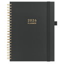 And Per Se 2026 Planner, A4 Size-Daily, Weekly & 18-Monthly Planner, Daily Schedule, Monthly Tabs, 100 GSM Thick Paper(Black)