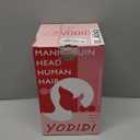 Mannequin Head Human Hair 22"-24" Female 100% Human Hair Mannequin Head Hair Styling Cosmetology Manikin Head Doll Head for Hairdresser with Clamp Holder and Tools (dark brown)