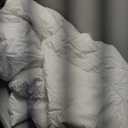 Serta Goose Feather Down Fiber Cotton Comforter King Size - 100% Cotton Duvet Insert - Hotel Luxury Hypoallergenic Bedding Comforter Light Warmth 106 x 90 Inch White