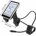Electric LCD Display Meter, 5 Pin 24V 36V 48V 60V Universal LCD Display Electric Scooter M5 LCD Panel Screen, Cycling Computer for 31.8 22.2mm Electric Bikes