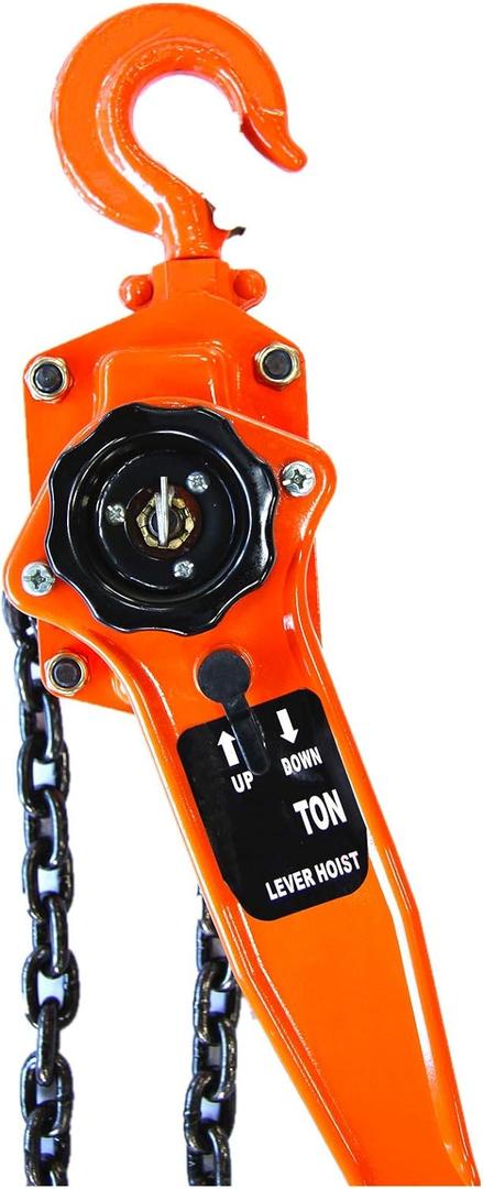 Manual Lever Block Chain Hoist 3 Ton, 6000 lbs Chain Hoist Come Along 10Ft (3M), Chain Hoist With Hook for Warehouse Garages Construction Zones