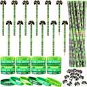 72 Pcs Video Game Pencils with Eraser Silicone Bracelets Set Video Game Party Favors Gift Goodie Bag Fillers Gamer Controllers Theme Stationery Set for School Classrooms Exchange Reward Prizes