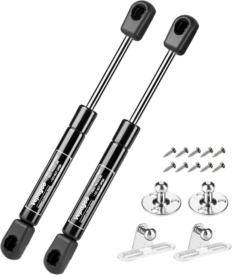 Vepagoo SPD290070 7.5in 311N/70lb Gas Strut Shock Spring Lift Support for Sentry Safe Box Cabinet Lid Door Truck Toy Box Boat Hatch, Set of 2 (7.5 inch)