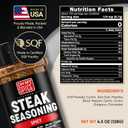 Steak Seasoning Spicy Blend Mix - Gluten Free & Low Sodium Hot Meat Seasoning for Beef, Ribeye & New York Strip Steaks. Spicy Steak Seasonings for Grilling. Gourmet Steaks Spices Salt. BBQ Rub. 4.5oz (EXP 12/10/26)