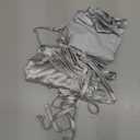 Hosuly 2 Pcs Satin Bassinet Sheet Baby Hair Soft Silk Feeling Sheet Baby Bassinet for Rectangle Cradle Pad Mattress Boys Girls Newborn Infant(Gray and White)