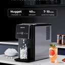 CyberChill Nugget Ice Makers Countertop Dispenser, 40lbs/Day Touch-Free Ice