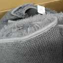 Amdrebio Grey Round Rugs 6Ft for Bedroom Living Room Decor, Fluffy Shaggy Circle Area Rug for Kids Room Classroom Playroom, Large Furry Floor Circular Gray Carpet for Teen Girls Boys Nursery Dorm