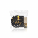 1st Birthday Tableware Decorations, 142Pcs Black Gold Cheers to 16 Years Tableware, 16th Birthday Party Plates and Napkins, Cups Banner Tablecloth for Boys Girls Sixteenth Birthday Party Supplies