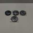 65MM 2.6 Inch Wheel Center Caps for Ford FL341A096 Rim Wheel Center Hub Caps, Pack of 4 Gloss Black with American Flag