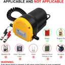 12V 60W Oil Extractor Pump, Upgraded Oil Change Pump, Diesel Fluid Transfer Pump Extractor Scavenge Suction for Car, Small Truck, Tractor