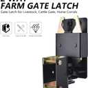 2-Way Heavy Duty Farm Gate Latch - Lockable Fence Gate Latch for Metal Tube Gates, Livestock Cattle, Horse Corrals, Ranches, Pastures, Pet Cages & Fences (Screws & Instructions Included)