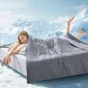 Cooling Comforter King/Cali King Size, All Season Blanket for Hot Sleepers, Lightweight Comforter for Night Sweats, Double-Sided Cooling Bedding for Bed, Sofa, Office, Camping (Dark Gray,108"*90") (King / Cail King)