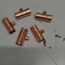 PATIKIL 1/2" x 1/4" x 1/2" ID Reducing Tee Copper Fitting, 5pcs 99.9% 3 Way Pure Copper Pipe Tube Connector Adapter Reducer with Sweat Solder Connection for HVAC Refrigeration System