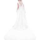 AierHuiOi Bridal Veil 1 Tier Pearl Ivory Wedding Veil With Metal Comb veils for women wedding 39 Inch (White)