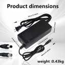 54.6V 2A Battery Charger 48V Charger Power Supply Adapter for 48v Li-ion Battery Pack, HD Display of Current Charging Voltage, Multiple Security Protection and Smart Shut-Off Charging