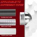 A-KARCK 6 inch Air Vent Extractor 304 Stainless Steel, Wall Mount Bull Nosed Air Soffit Vent with Built-in Screen for Office Kitchen Bathroom