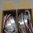 TMH 4 Inch 4 Pcs White 12 LED F3 Piranha Round Indicator Tail Lights Reverse for Caravan Cabin Bus Trailer Tow Dump ATV Heavy Duty Truck with Chrome Bezel 12V DC GAC12