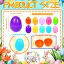 500Pcs Easter Eggs, 2.3" Fillable Colorful Bright Plastic Easter Eggs Empty for Easter Hunt, Filling Treats, Easter Basket Stuffers Fillers, Party Favors, Classroom Prize Supplies Decoration