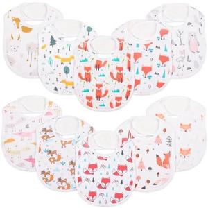 Baby Bibs for Girls & Boys Teething Feeding and Drooling,Super Soft Ultra Absorbent,10-Pack (Mc2)