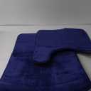 Yimobra Memory Foam Bath Mat Set 2 Piece - Super Soft Absorbent Quick Dry Bathroom Toilet Rugs, Machine Washable Non Slip Floor Carpet for Tub Shower & Single Sink (31.5x20 & 24x20, Navy Blue)