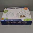 Tiny Land Fort Building Kit Creative Fort Indoor Outdoor for 5-12 Years Old Boys and Girls STEM Building Toys with Storage Bag DIY Castles Tunnels with 86 Rods and 44 Balls (130PCS, Orange-green)