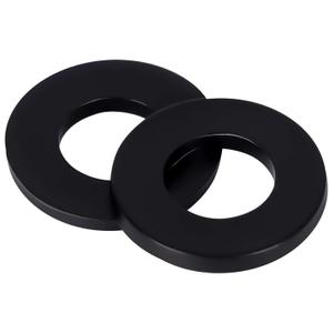 M8 Nylon Flat Washer, 8mm ID 16mm OD 2mm Thick Sealing Spacer Gasket Ring, Black, 50 PCS