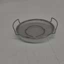 1pc Stainless Steel Fine Mesh Oil Filter Tray - Round Kitchen Strainer Basket for Frying, Grilling & Draining Oil from Fried Foods, Polished Metal Design