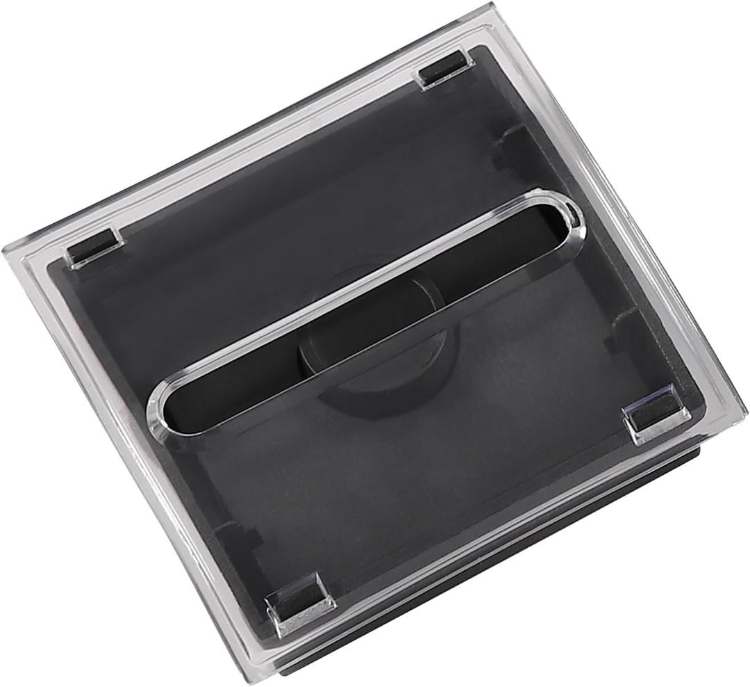 Sticky Note Holder, Pop Up Note Dispenser Sticky Note Holder, Posted Notes Holder,for 3 x 3 Inch Sticky Notes, Office Desk Accessories, Sticky Note Dispenser, Black Base Clear Top (2)
