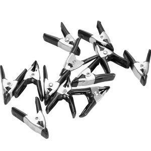 10 Pcs Small Clamps,Garden 2 Inch Mini Spring Clips Clamps Heavy Duty for Crafts/Backdrop/Greenhouse,Metal Chip Clips Open Mouth is 3/4 Inch for Woodworking Photography