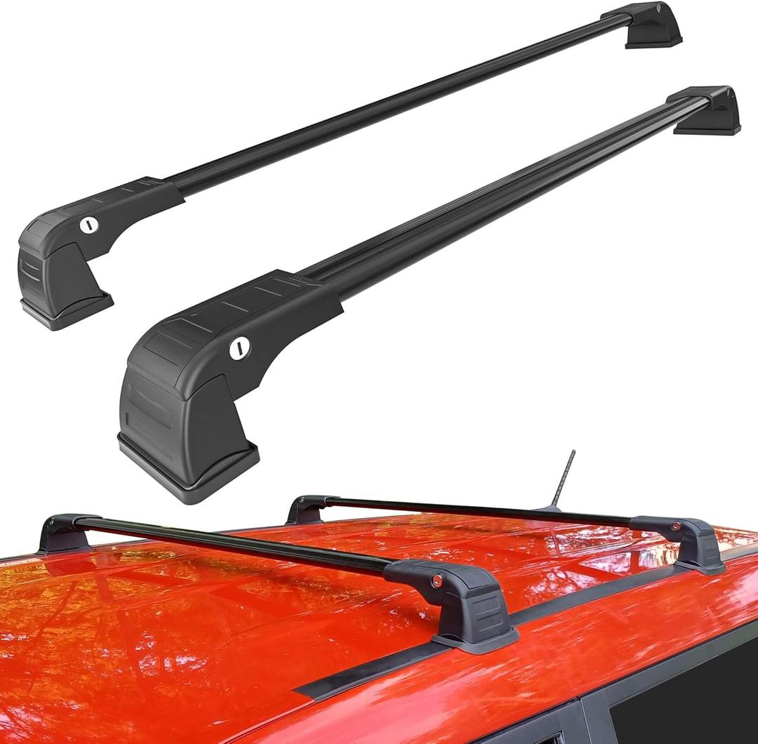 Anti-Theft Heavy Duty Roof Rack Cross Bar Compatible with Kia Soul 2014 2015 2016 2017 2018 2019 Roof Rack Cross Bars Aluminum Adjustable Roof Rack Rail