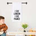 Funny Bathroom Hand Towels, Funny Bathroom Decor, I See London I See France Decorative Hand Towels for Bath Room Washroom, Humorous Gifts for Women Men, 16x24 Inch