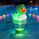 Solar Pool Chlorine Floater Pool Light Green Dino ChIorine Tablet Floater 3 Inch Floating ChIorine Dispenser for Summer Party Decorations Hot Tub SPA(Chlorine Tablets Not Included) GR03