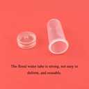 HAHIYO 60PCs 1.6X0.7Inch Transparent Plastic Floral Tubes Floral Water Tubes Flower Vials with Silicone Caps for Plants Fresh Flowers Arrangement Decoration Milkweed Cutting Florist Supplies