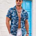 COOFANDY Mens Hawaiian Shirts Short Sleeve Casual Button Down Beach Vacation Summer Shirt (XXXL)