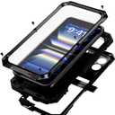 fit for iPhone 16 Case 6.1inch Heavy Duty Rugged [Aluminium Stan] Military Grade Metal Rubber [Built in Screen Protector Camera Lens ] Phone Cover (, fit for iPhone 16 6.1'' 2024) Black