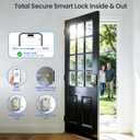 Veise VE018 Smart Knob Handle Lock - Fingerprint, App Control, Keyless Entry for Front Door and Bedroom, Electronic Digital Keypad, Auto Lock, Remote Access Sharing, IP55 Weatherproof, Satin Nickel