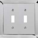 Amerelle 61TTCH Studio Double Toggle Cast Metal Wallplate in Polished Chrome