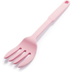 GreenLife Cooking Tools and Utensils, 10-in-1 Silicone Fork to Stir Mix Mash and Scrape, Heat and Stain Resistant, Dishwasher Safe, Soft Pink