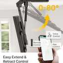 monTEK Motorized Ceiling TV Mount with Remote for 43-86 Inch TVs, Electric TV Mount Motorized Drop Down for Flat and Pitched Roof,Holds up to 99 lbs, 4X Load Tested, App and Voice Control