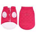 PUPTECK Dog Winter Coat, Warm Fleece Pet Jacket with Harness Built in, Water Resistant Windproof Collar Dog Puffer Vest, Doggy Snowsuits for Medium Small Dogs Cold Weather Apparel Outdoor, Pink L