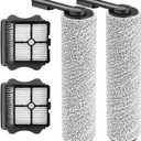 Roller Brush Replacement and Vacuum Filter Kit Compatible Only with Tineco Floor ONE S5 / Floor One S5 Pro 2 Smart Cordless Wet Dry Vacuum Cleaner, 2 Roller Brush, 2 Filters